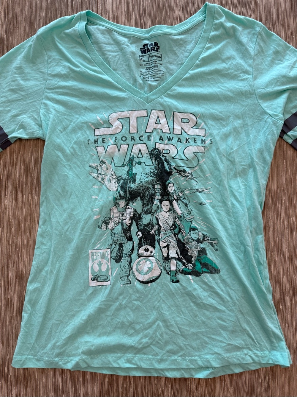 Fifth Sun Mint Green Star Wars V-Neck Tee XL